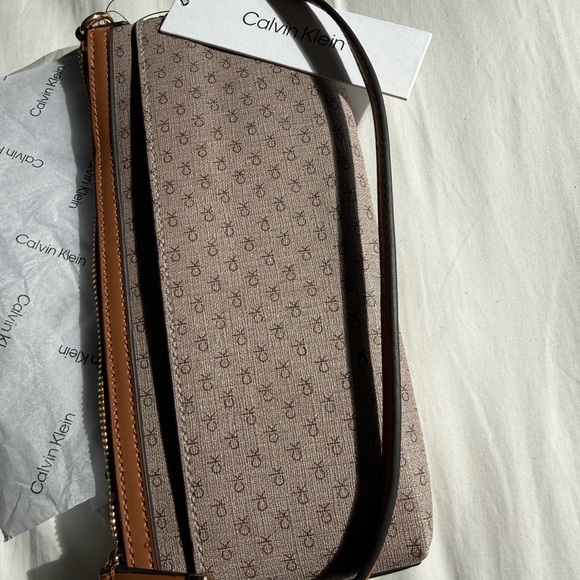 Calvin Klein Taupe and Cognac Bag - Picture 7 of 8